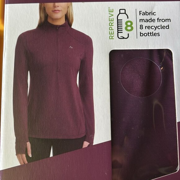 Merino Blend by Paradox Activewear Base Layer Top, 1/4 Zip ,Purple,  S, L - Picture 1 of 2